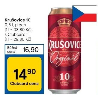 Pivo světlé výčepní Originál Královská 10° Krušovice