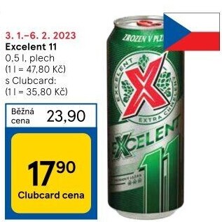 Pivo světlý ležák 11° Excelent