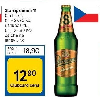 Pivo světlý ležák 11° Staropramen