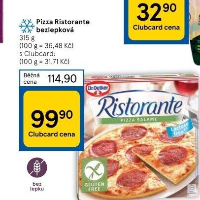 Pizza mražená bez lepku Ristorante Dr. Oetker