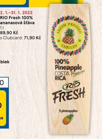 Šťáva 100% čerstvá Rio Fresh
