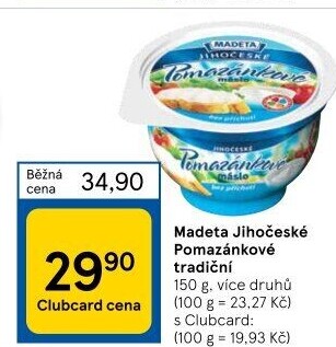 Tradiční pomazánkové Jihočeské Madeta