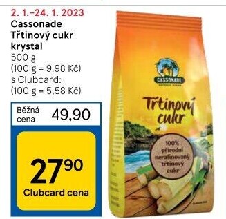 Třtinový cukr Cassonade