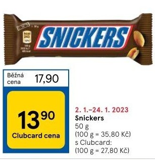 Tyčinka Snickers