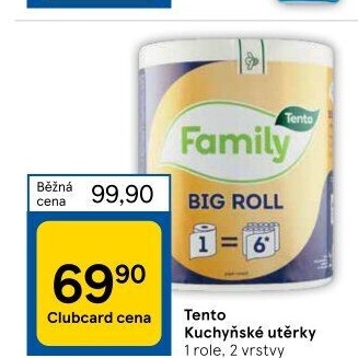 Utěrky kuchyňské 2vrstvé Family Big roll Tento