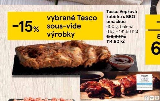 Vepřová žebra v marinádě Tesco