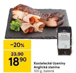 Anglická slanina Kostelecké uzeniny