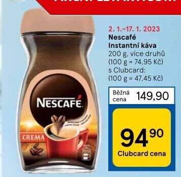 Instantní kávy Nescafé