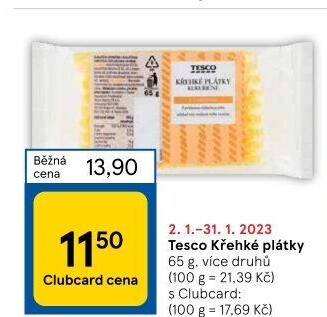 Plátky křehké Tesco