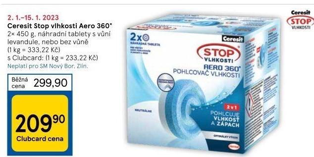 Pohlcovač vlhkosti Aero 360° Ceresit - náhradní tablety