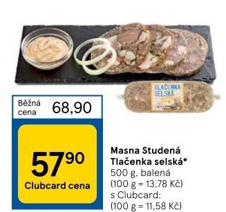 Tlačenka selská Masna Studená