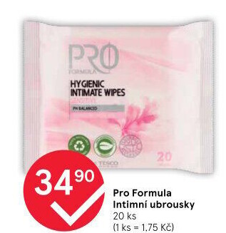 Ubrousky pro intimní hygienu Pro Formula Tesco