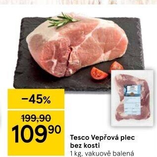 Vepřová plec bez kosti Tesco