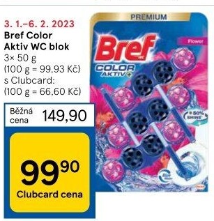 WC blok tuhý Color Aktiv Bref