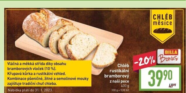 Chléb bramborový rustikální