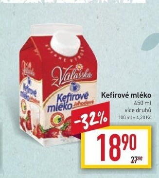 Kefírové mléko ochucené Mlékárna Valašské Meziříčí