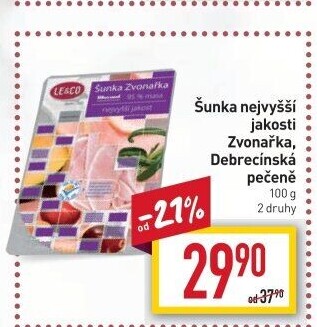 Šunka Zvonařka nejvyšší jakosti LE&amp
