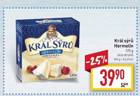 Sýr Hermelín Král sýrů