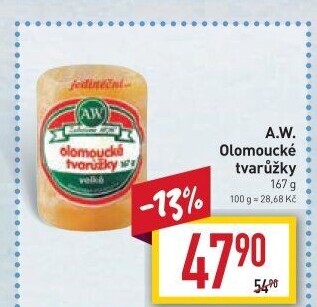 Sýr tvarůžky olomoucké A.W.