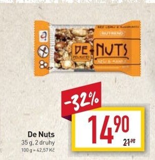 Tyčinka DeNuts bez lepku Nutrend