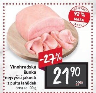 Vinohradská šunka nejvyšší jakosti