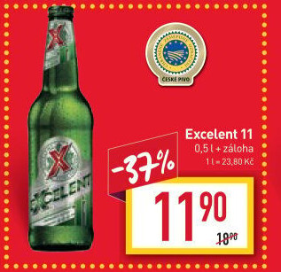Pivo světlý ležák 11° Excelent