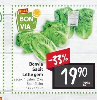 Salát little gem Billa Bonvia