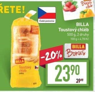 Toustový chléb Billa