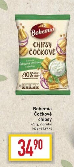 Čočkové chipsy Bohemia Chips