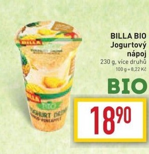 Jogurtový nápoj Naše Bio Billa