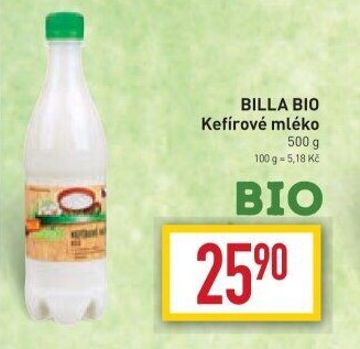 Kefírové mléko Naše Bio Billa