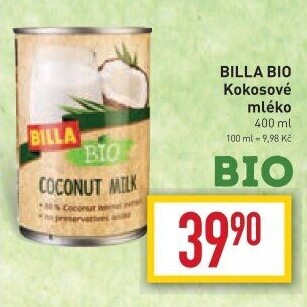 Kokosové mléko bio Billa