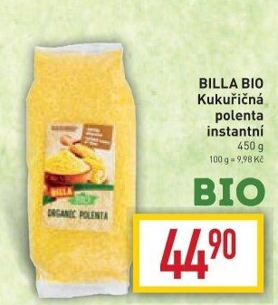 Polenta kukuřičná bio Billa