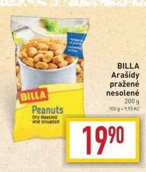 Pražené arašídy Billa