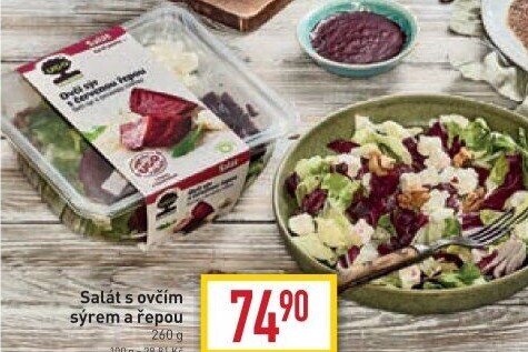 Salát s ovčím sýrem a červenou řepou Ugo
