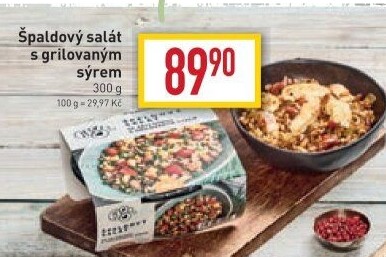 Salát Špaldový s grilovaným sýrem Zdravé stravování