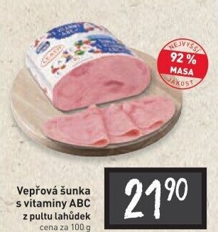 Šunka vepřová s vitamíny ABC+ nejvyšší jakosti LE&amp