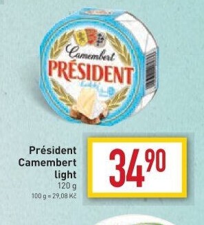 Sýr Camembert light Président