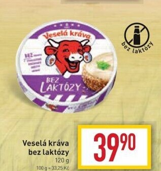 Sýr tavený bez laktózy Veselá kráva