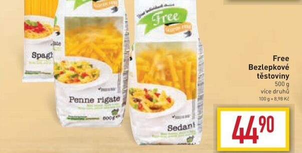 Těstoviny bez lepku Gluten Free