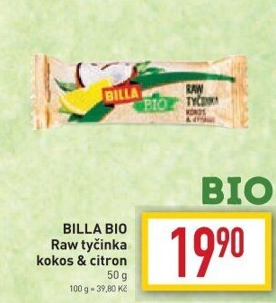 Tyčinka Raw bio Billa