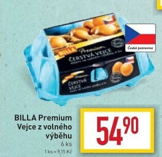 Vejce z volného výběhu Billa Premium