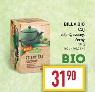 Zelený čaj Naše Bio Billa