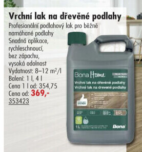 Lak vrchní na dřevěné podlahy Bona Home