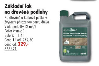 Lak základní na dřevěné podlahy Bona Home