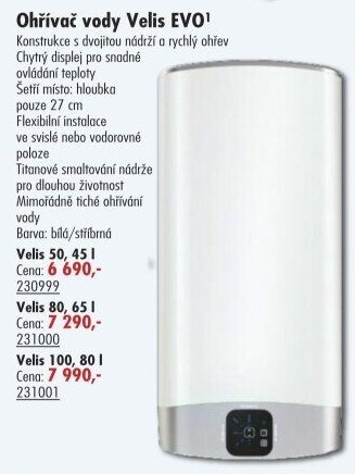 Ohřívač vody 50 Velis EVO EU Ariston
