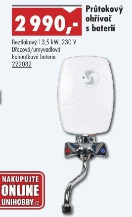 Průtokový ohřívač RPR Wterm