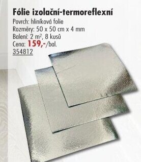Reflexní fólie za radiátor