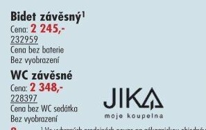 Závěsný bidet Deep Jika