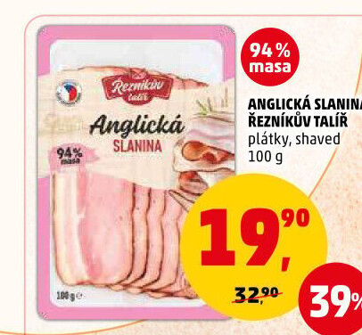 Anglická slanina Řezníkův talíř